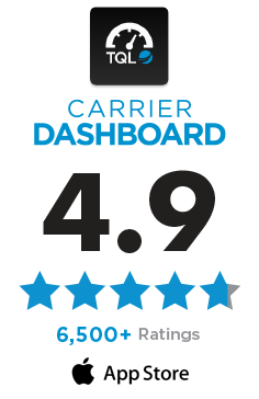 TQL Carrier Dashboard 4.9 out of 5 stars with 6,500+ Ratings on Apple App Store