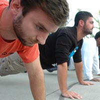 Pushup Party Ends With Big Check For Charity